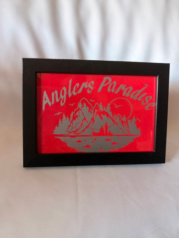 Angler's Paradise Framed Sign – The Perfect Gift for Fishing Lovers
