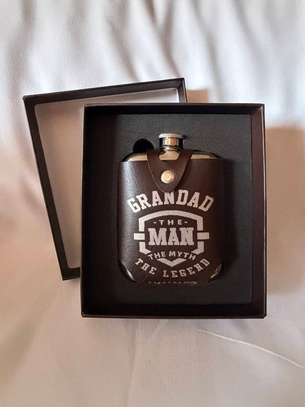 Grandad Hip Flask – The Man, The Myth, The Legend