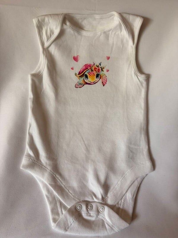 Baby Vest Bodysuit – 6–9 Months 🐢💖