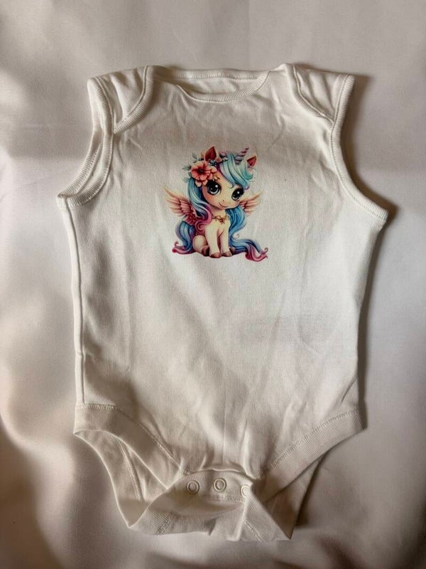 Baby Vest Bodysuit – 6–9 Months 🦄✨