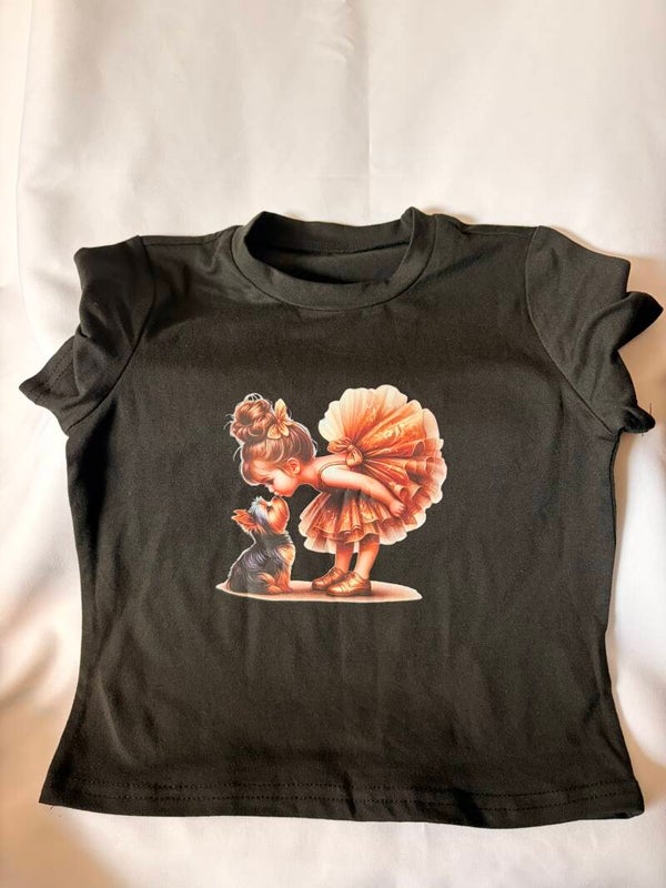 Girls' Cute Graphic T-Shirt – Size 4 – New