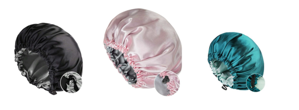 Satijnen bonnet met een verstelbare elastische band