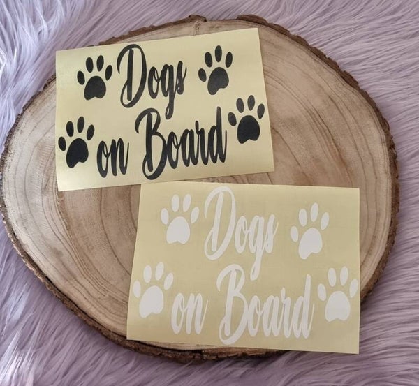 Dogs on board sticker