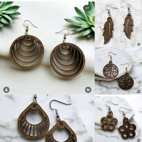 Orecchini legno