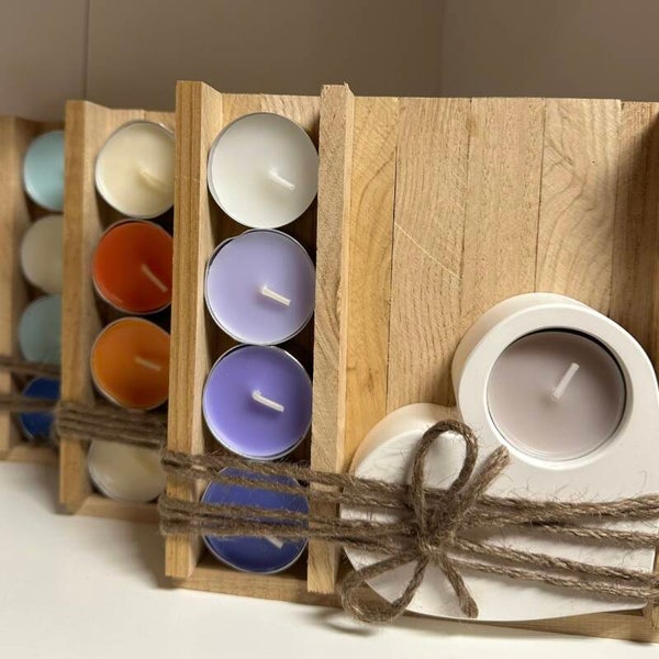 Cuore portacandela / Teelichter-Kerzenset “Herz”