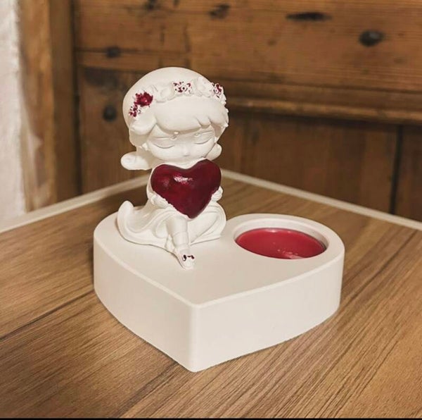 Portacandela “bambina” / Teelichthalter “Mädchen”