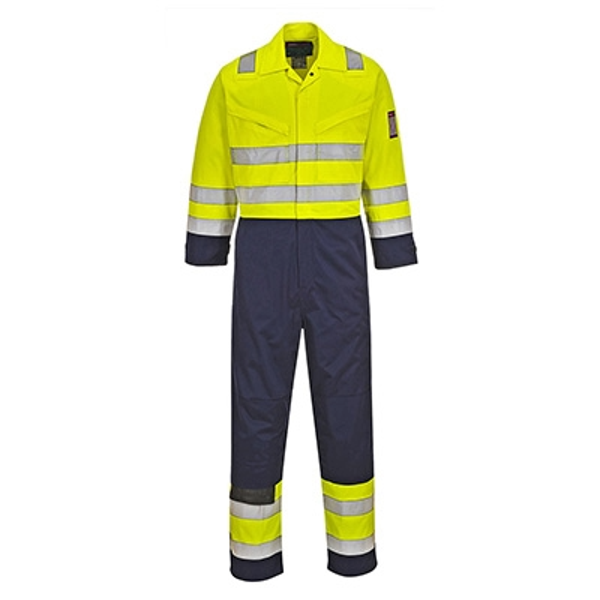 Portwest Hi-Vis Modaflame Overall Geel/marine