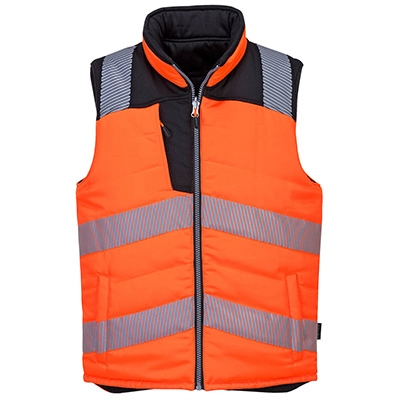 Portwest PW3 Hivis  Bodywarmer, 2 zijde draagbaar.