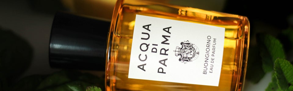 Acqua di Parma Buongiorno with lemon and mint leaves
