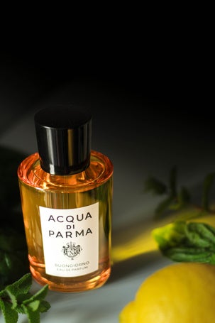 Artistic shot of citrus-themed fragrance by Acqua di Parma