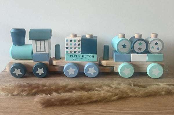 Gepersonaliseerde Little Dutch trein Midblue