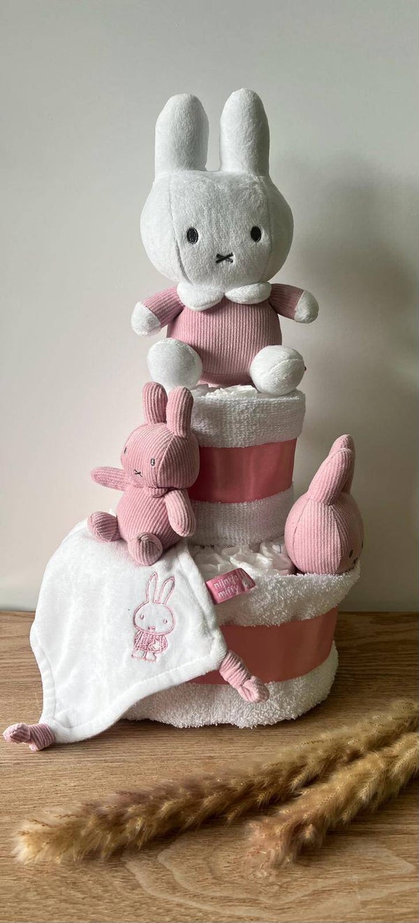 Luiertaart Nijntje rib roze