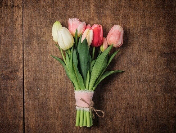 Bos gemixte tulpen 3 kleurig