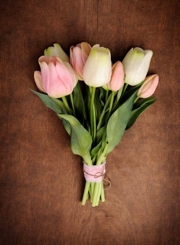 Bos gemixte tulpen 2 kleurig