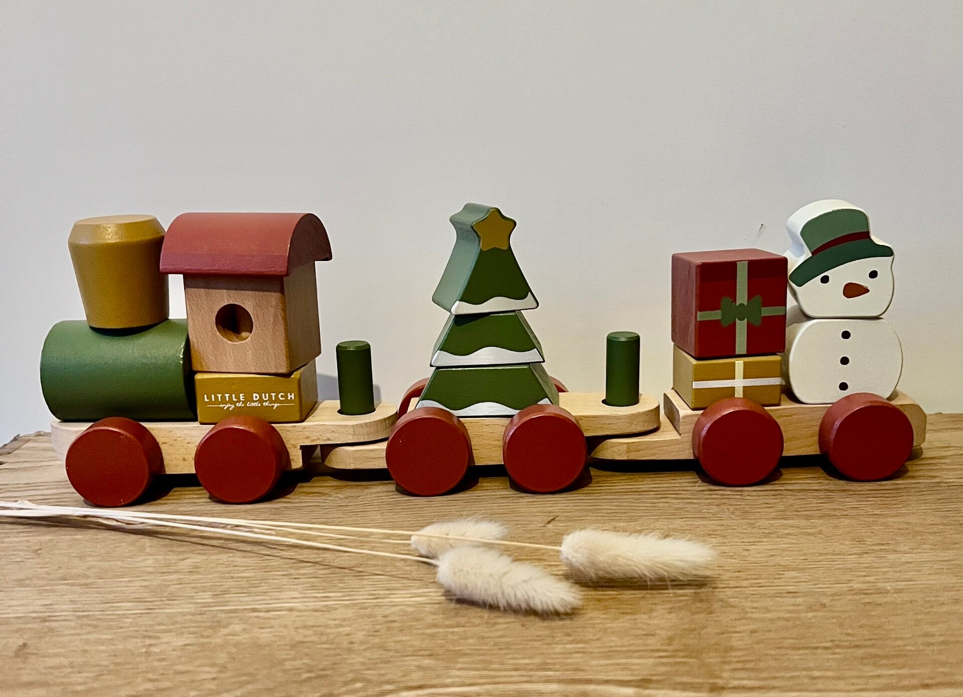 Blokken trein Little Dutch kerst