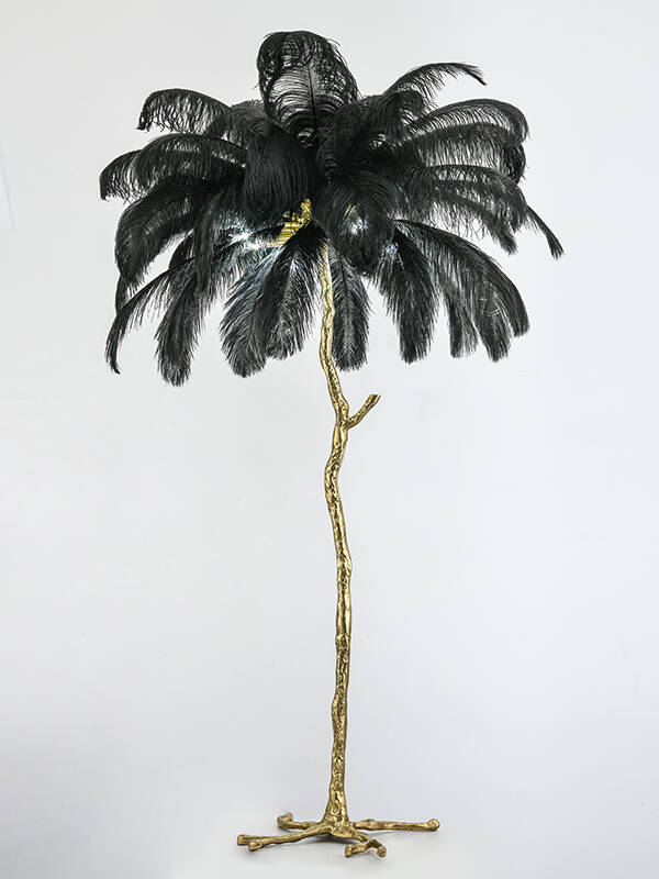 'OSTRICH' Struisvogelveren Black 170cm