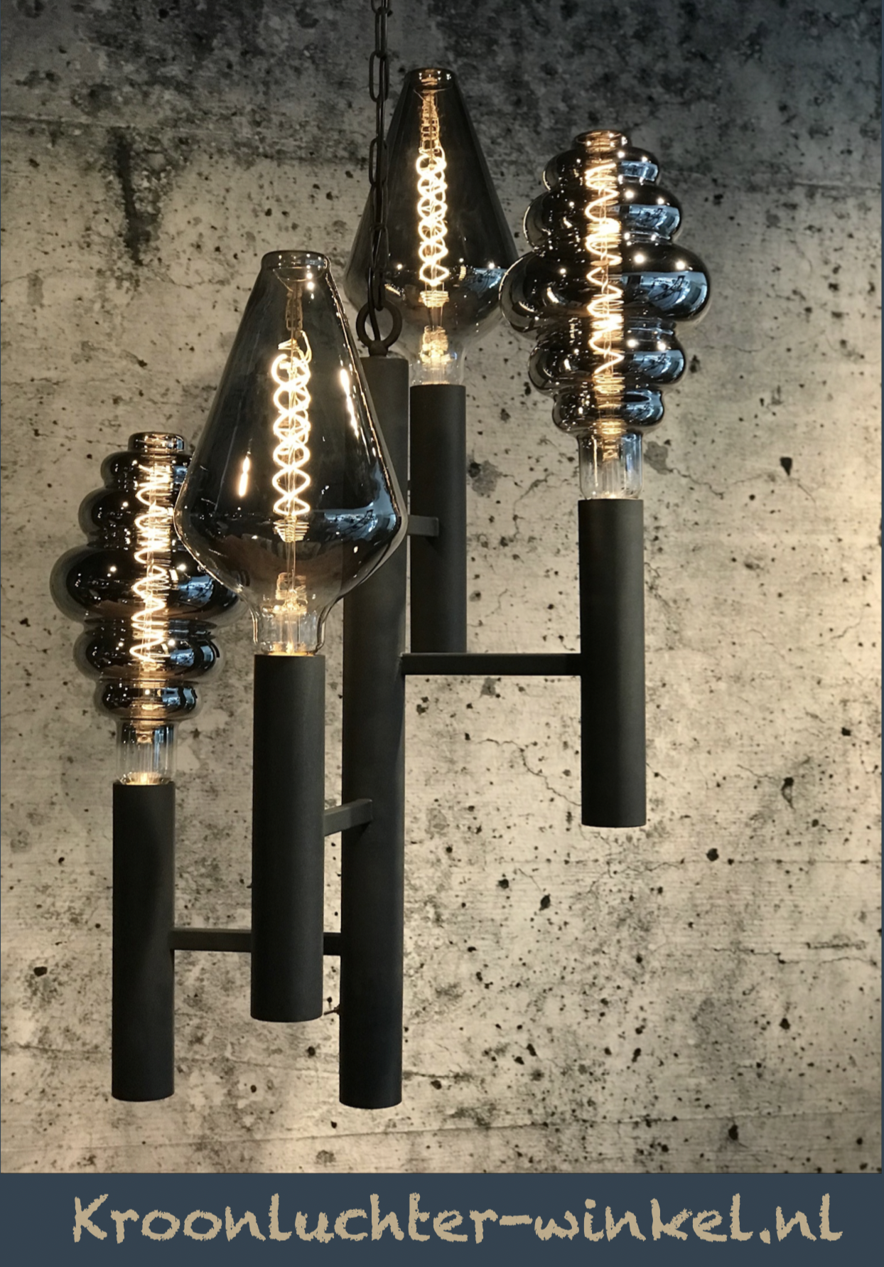 Rocco vide lamp 4 lichts met LED LenB  artikel nummer  LB028/4+1