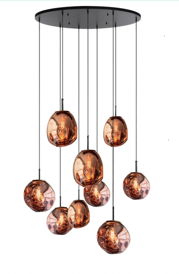 DINO EGGS RED COPPER 9 lichts VIDE