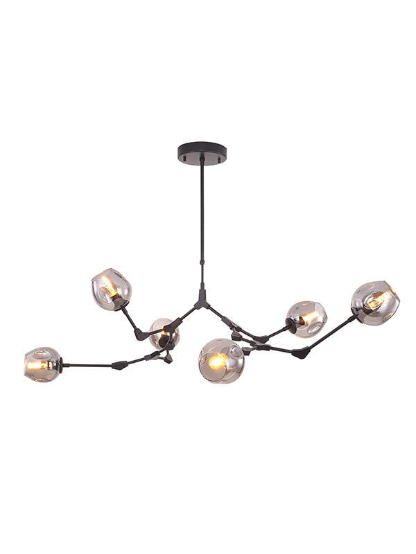 H-ATOM 6 LICHTS ZWART