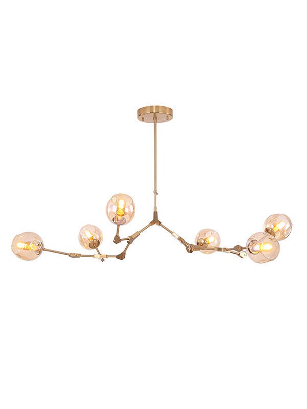 H-ATOM 6 lichts MESSING-GOUD