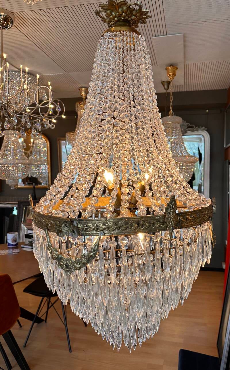 Schitterende Kristal Kroonluchter Zak-model in Goud 