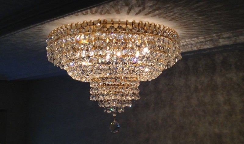 Schitterende Gouden Kristal Plafonniere 50 cm