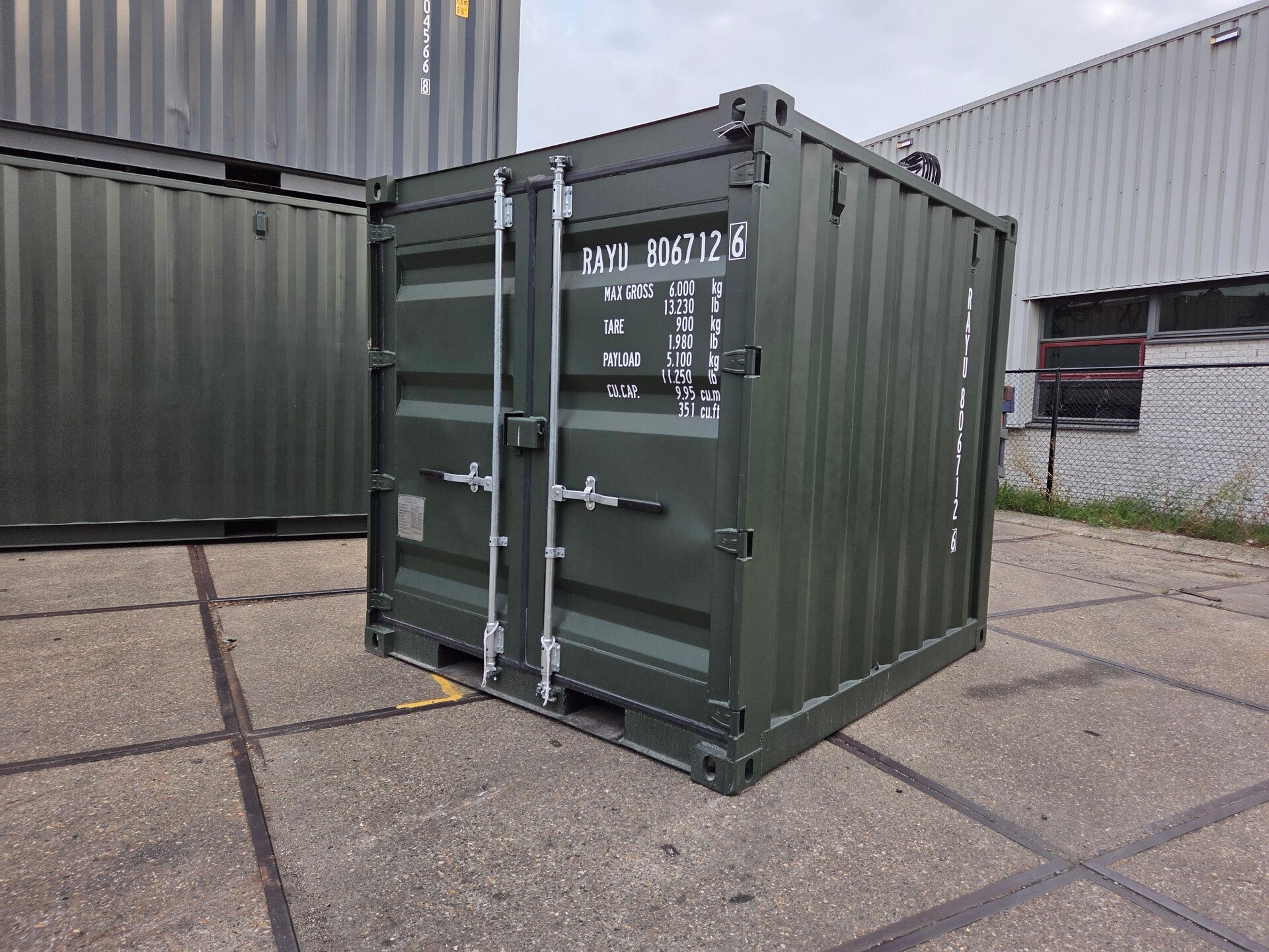 8FT CONTAINER - GROEN RAL 6007