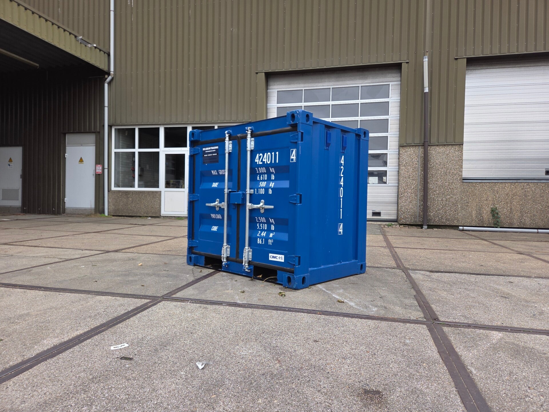 4FT MINICONTAINER - BLAUW (RAL 5010)