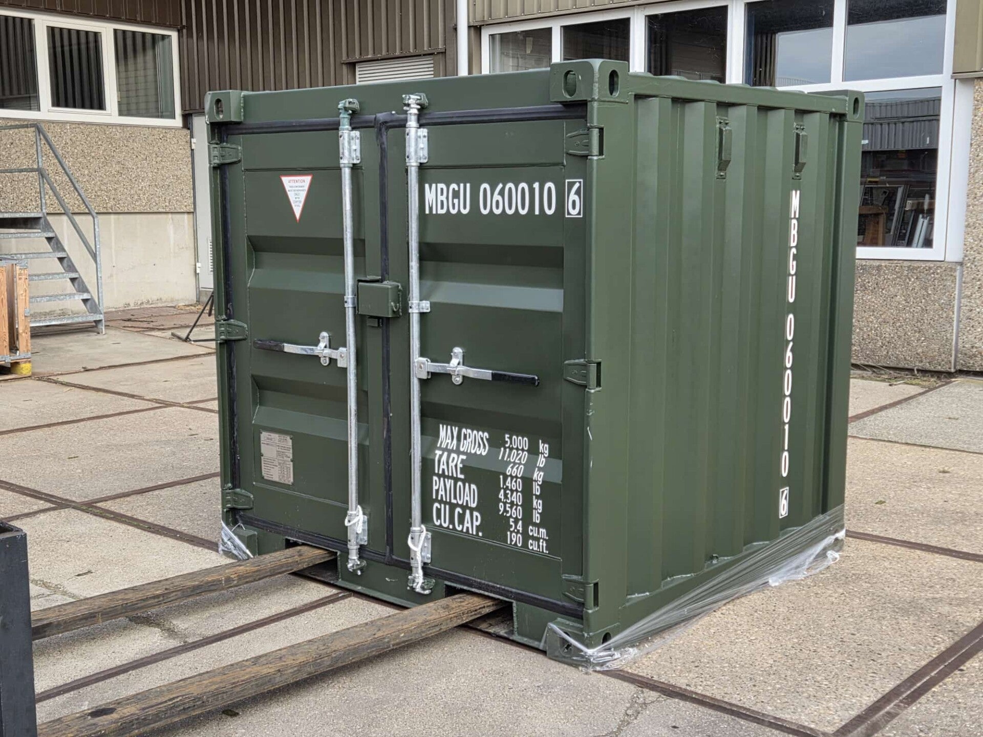 6FT CONTAINER - GROEN RAL 6007
