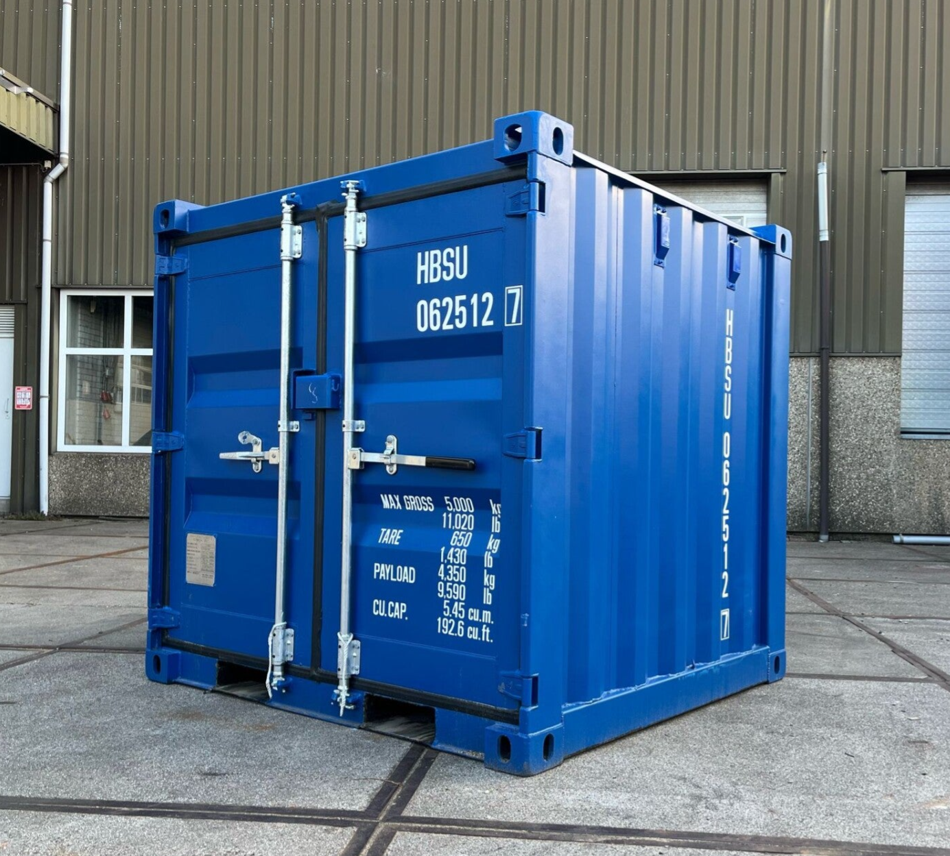 6FT CONTAINER - BLAUW RAL 5010