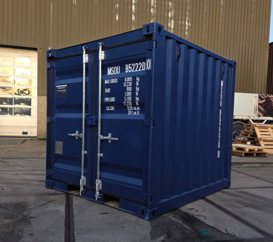 8FT CONTAINER - BLAUW RAL 5013