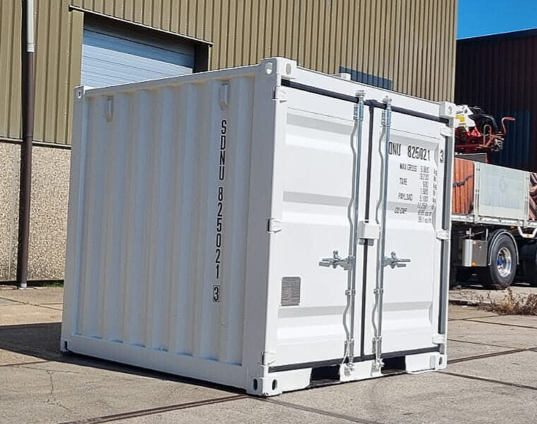 8FT CONTAINER - WIT RAL 9010