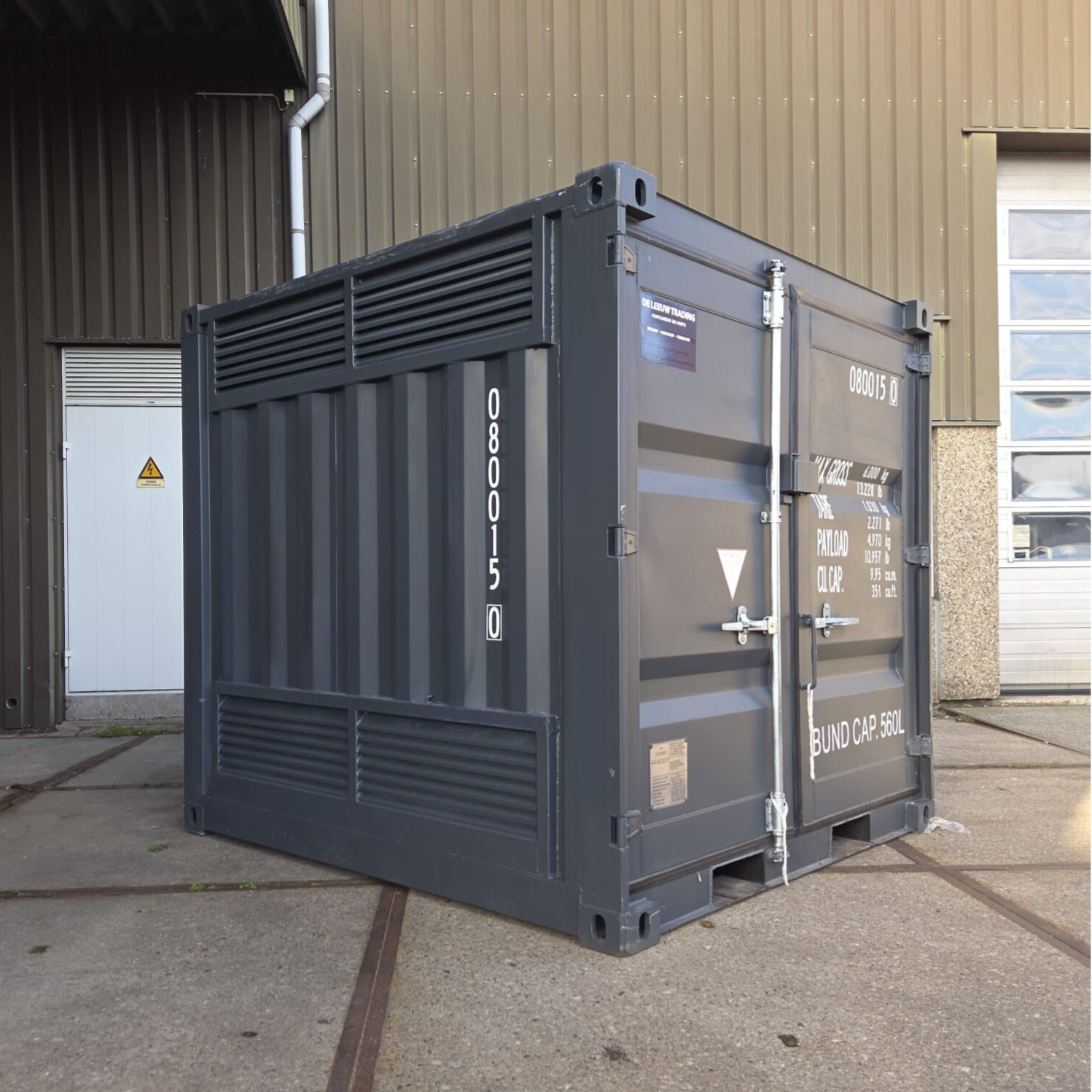 8FT MILIEUCONTAINER - ANTRACIET RAL 7016