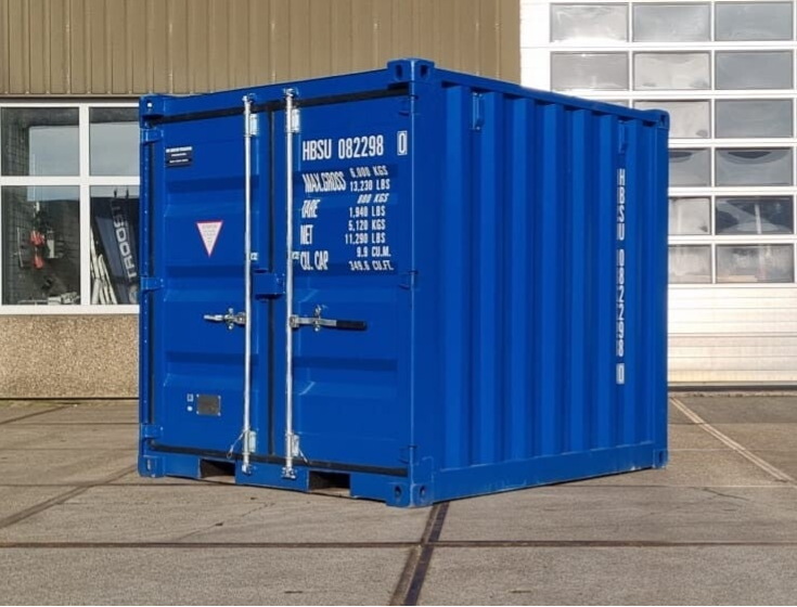 8FT CONTAINER - BLAUW RAL 5010