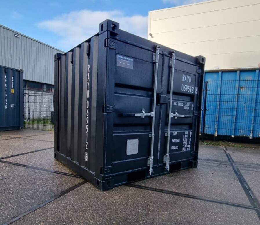 6FT CONTAINER - ZWART RAL 9005