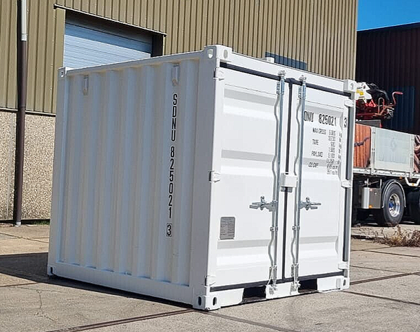 8FT CONTAINER - WIT RAL 9010
