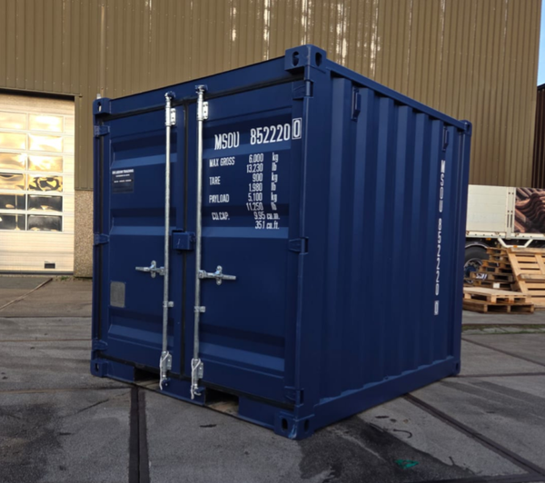 8FT CONTAINER - BLAUW RAL 5013