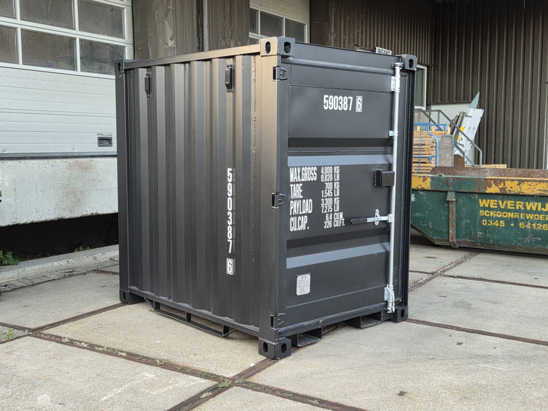 5FT OPSLAGCONTAINER - ZWART (RAL 9005)