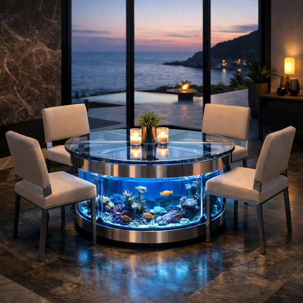 TABLE DESIGNE AMIRA LUXE AQUA INFINITY