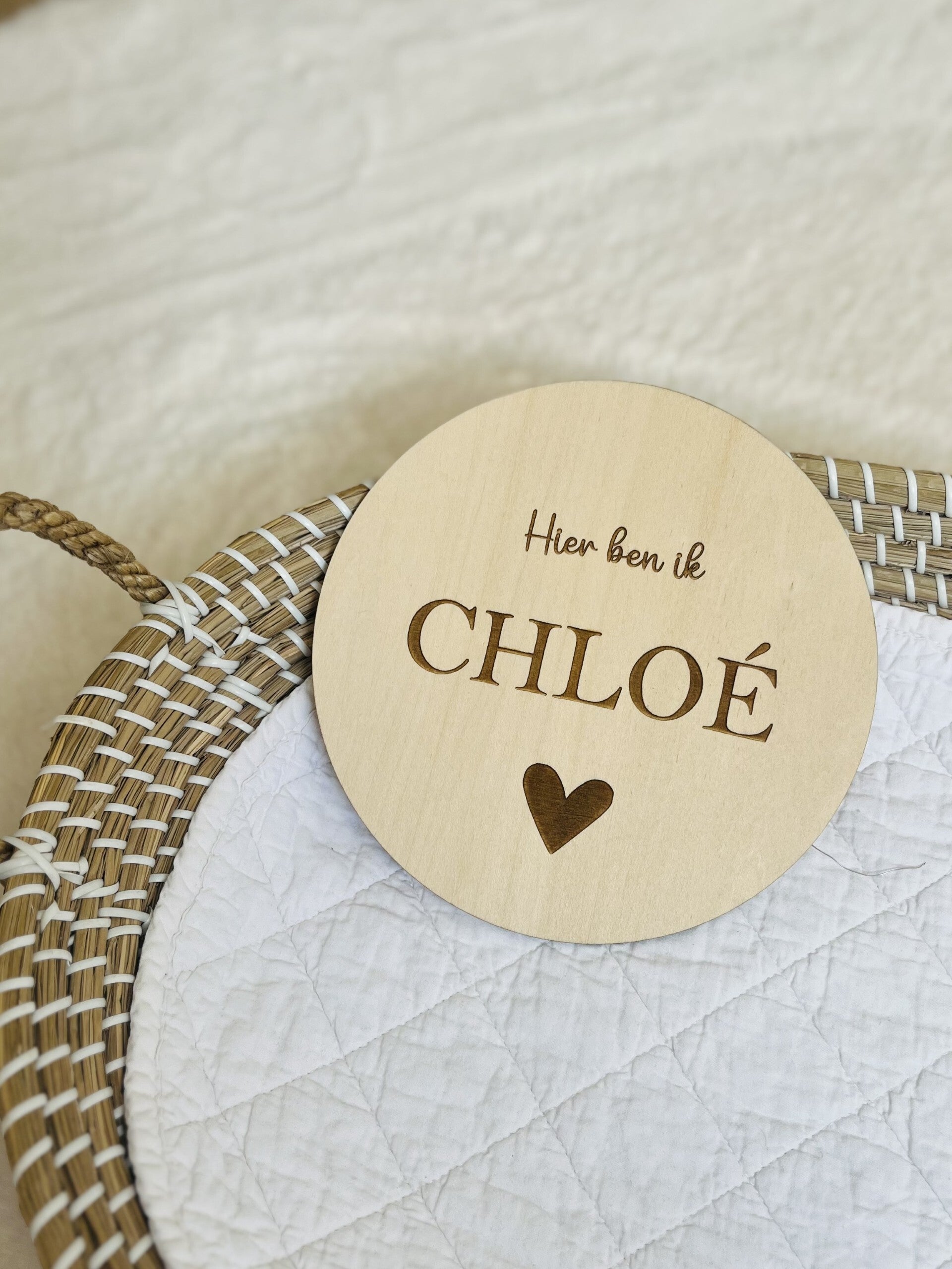 Geboortebordje met naam