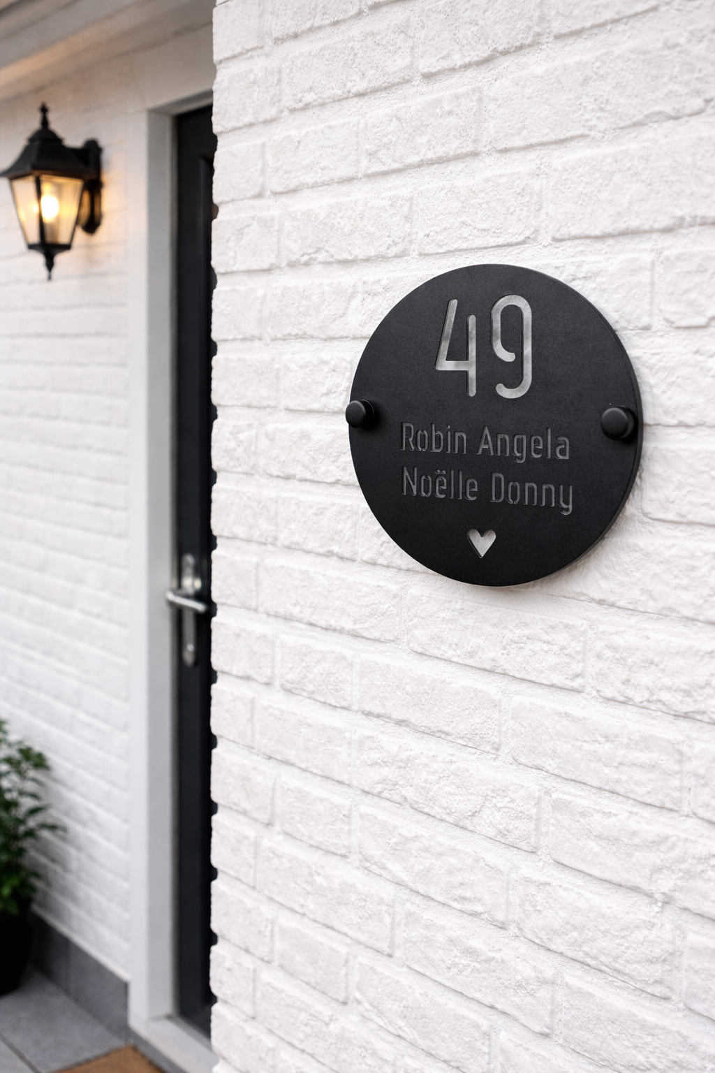 Naambordje voordeur