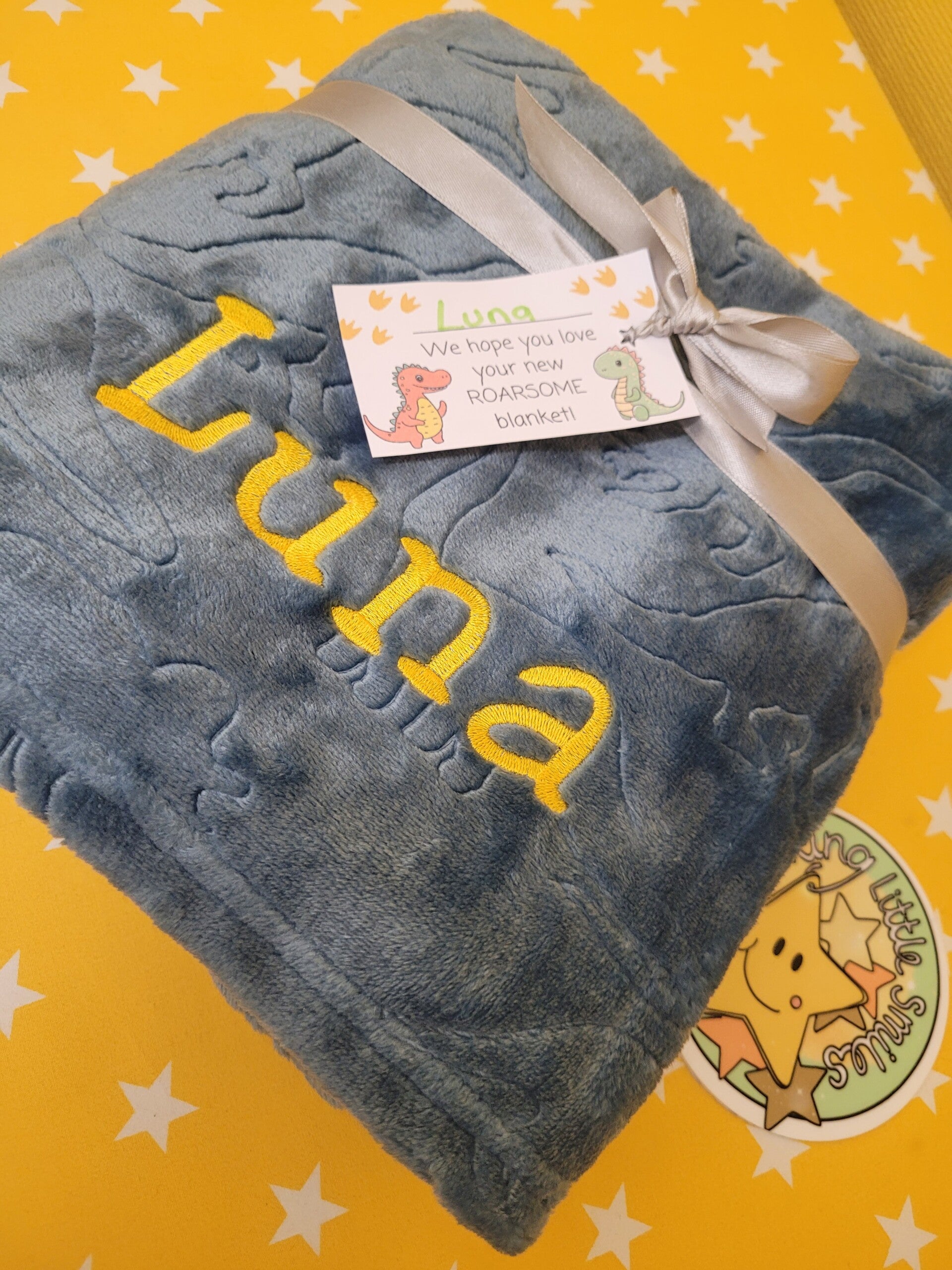 Dinosaur Banket - Dusty Blue