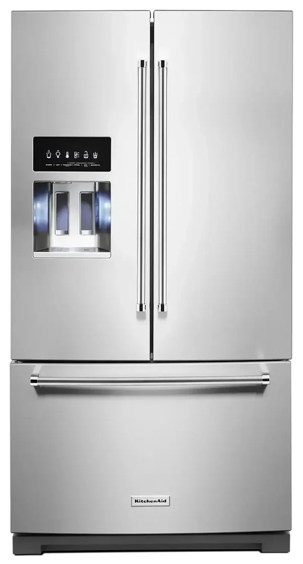 KitchenAid - 27 Cu. Ft. French Door Refrigerator with External Water and Ice Dispenser - Stainless Steel with PrintShield Finish