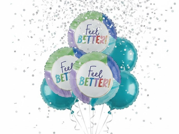 Feel Batter Mylar balloon Bouquet
