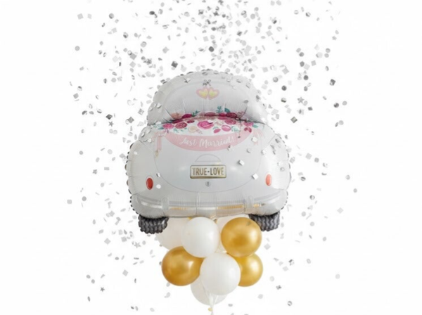 Just Married Car Mylar balloon Bouquet