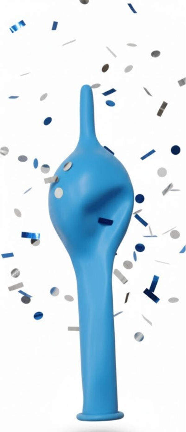 6" Fashion Blue Latex Linking Balloon