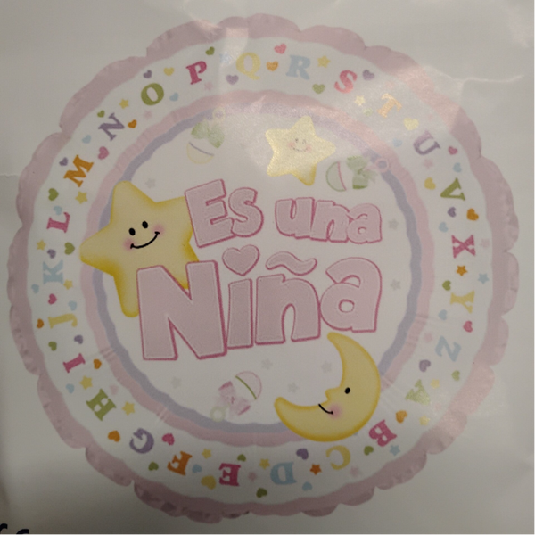 18" Es una Nina Mylar Balloon