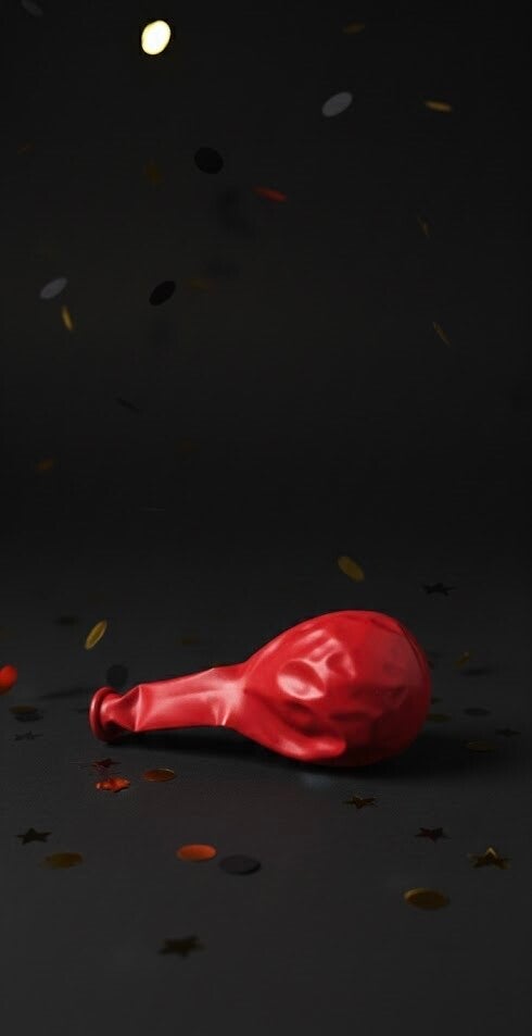 12" Metallic Red Latex Balloon