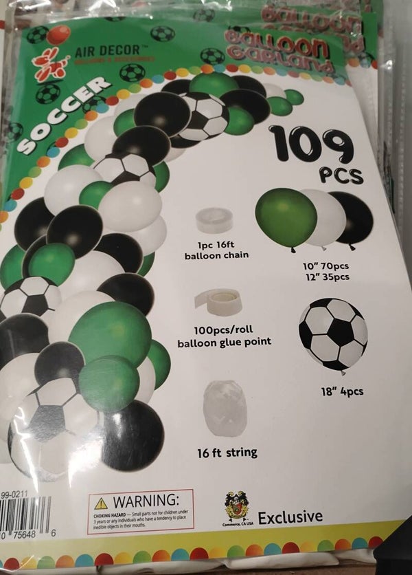 Sports Themed Balloon Garland Soccer