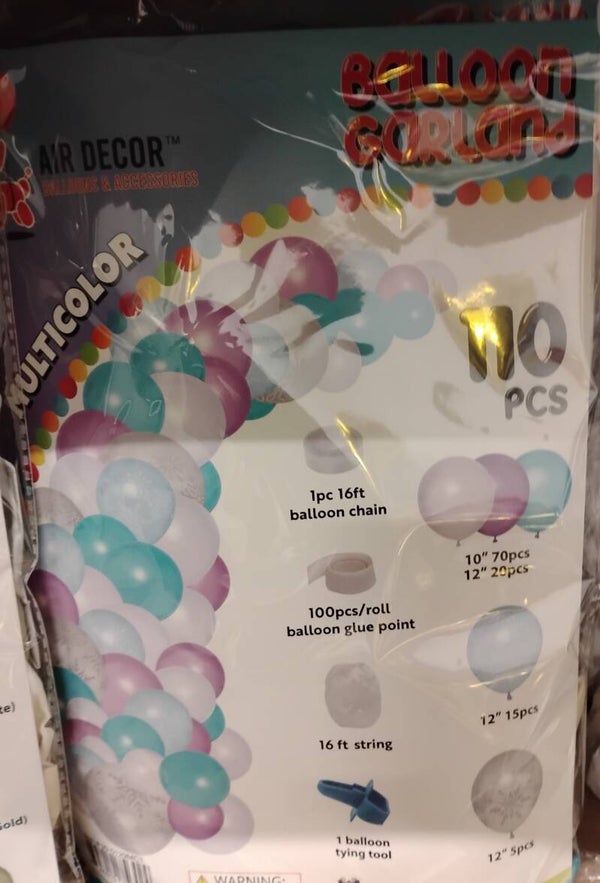 DIY Confetti Balloon Garland 16ft. Multicolor Pastel Color